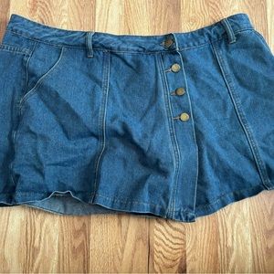 Denim skort